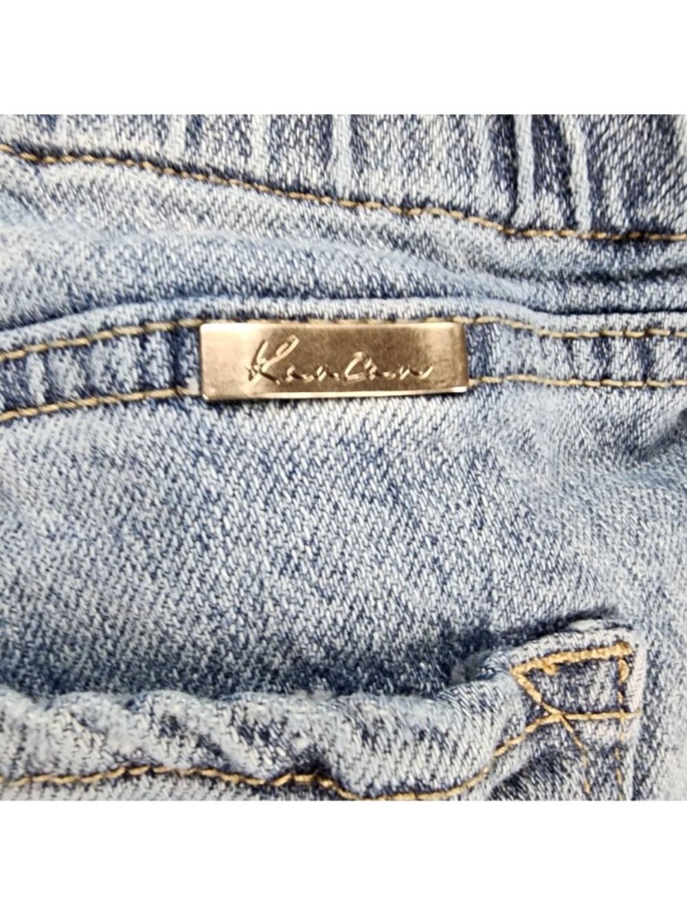 KanCan Shorts Womens 31 Blue Stretch Denim Jean Jorts - Picture 9 of 13